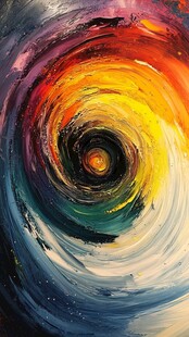 绚丽色彩旋涡抽象艺术画