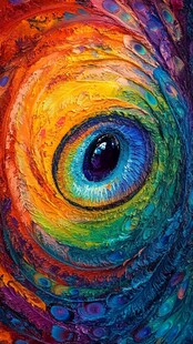 奇幻色彩的神秘眼眸