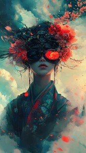 古风幻梦少女 繁花覆面