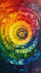 彩色旋涡抽象艺术画作