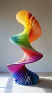 彩色螺旋艺术雕塑