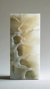 米黄玉石雕花瓶