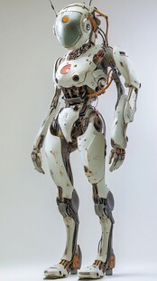 未来机械风女性机器人模型