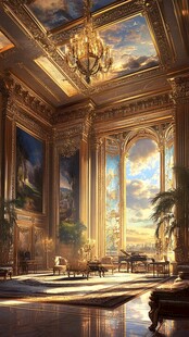 奢华古典欧式宫殿内景