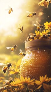 蜂舞蜜罐间 繁花伴春光