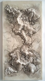 中式山水浮雕艺术作品