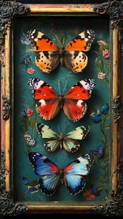 框中彩蝶 灵动自然之美