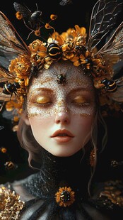 蜂之花灵 梦幻神秘的精灵形象