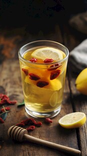 柠檬枸杞蜂蜜茶清新一杯