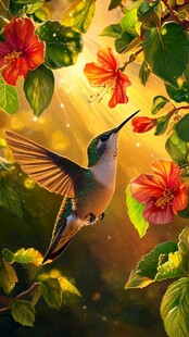 蜂鸟花间舞