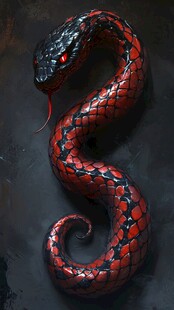 黑红相间的神秘毒蛇