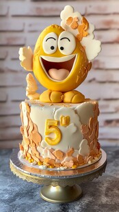 5岁庆典 笑脸造型蛋糕