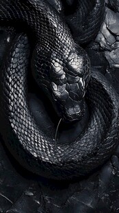 神秘黑蛇特写