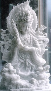 白玉雕像 精美绝伦