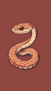 可爱卡通小蛇插画