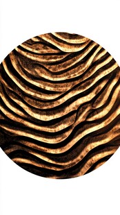 圆形金色波浪纹理图案