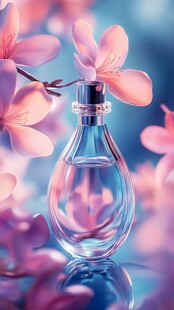 浪漫樱花香水瓶梦幻呈现