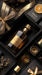 奢华威士忌礼盒精美呈现
