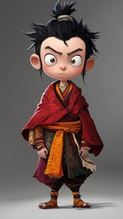 小武士形象 可爱古风装扮