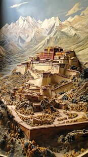 布达拉宫立体景观模型