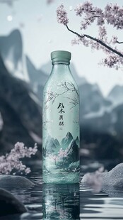 山水樱花间的八享时水瓶