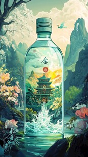 诗意山水间的酒瓶艺术