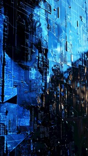 未来感赛博城市科技景象