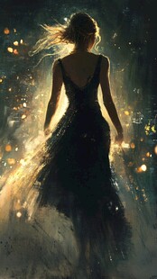 梦幻背影 夜中闪烁的神秘女子