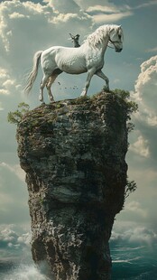 悬崖孤马 神秘奇幻之境