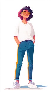 时尚女孩休闲穿搭造型