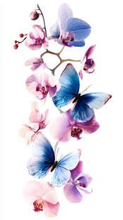 蝶舞兰香 梦幻花卉图景