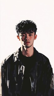 酷帅黑衣男士个性肖像