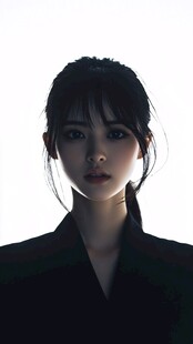 黑衣女子的光影肖像