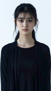 简约黑装清冷气质女性