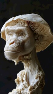 猴脸蘑菇奇异雕塑