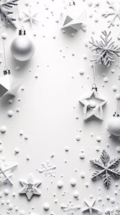 白色圣诞装饰营造纯净氛围