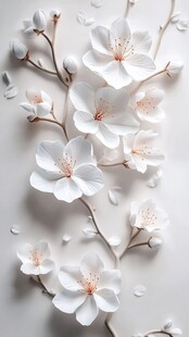 素雅白樱绽放 清新之美