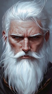 白发长须的坚毅老者