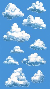 可爱云朵插画集合