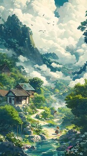 山间村落 诗意的自然景致