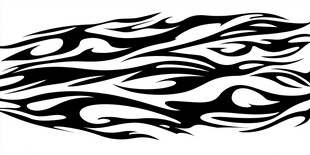 酷炫火焰纹身图案设计