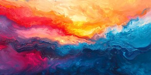 梦幻绚烂的天空色彩盛宴