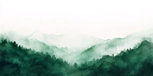 水墨山林 绿意氤氲