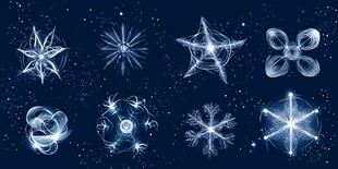 梦幻炫彩星形光效图案集合