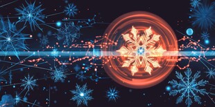 梦幻科技风雪花背景图