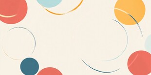多彩圆圈简约背景图