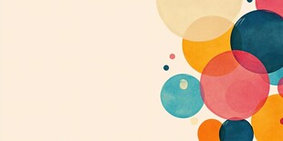 多彩圆形几何背景图案