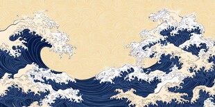 神奈川冲浪里艺术画作