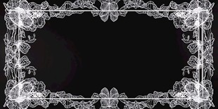 黑白蕾丝花边装饰边框