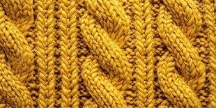 黄色针织纹理特写